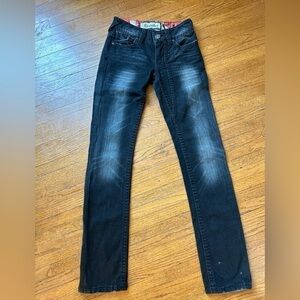 Remetee Fairfax slim‎ straight black jeans size 24